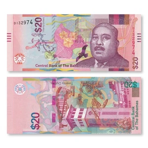 Bahamas 20 Dollars, 2018, B353a, P80, UNC - Picture 1 of 4
