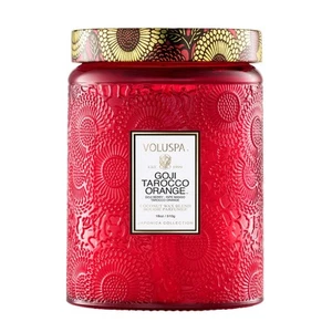 Orange Large Candle Jar 18 oz 100 Hour Burn Time All Natural Wicks and Coconut W - Picture 1 of 6