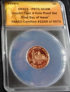 :2009-S 1C LINCOLN BICENTENNIAL ILLINOIS FDOI ANACS PR70 DEEP-CAMEO TOP POP - Picture 1 of 2