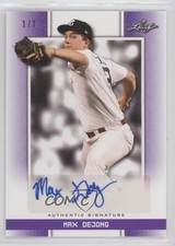 2019 Leaf Perfect Game National Showcase Purple Shimmer 1/1 Max DeJong Auto ni4