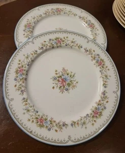 Lot Of 2 Mikasa FLOWER MIST Dinner Plate 10 5/8" - Picture 1 of 6