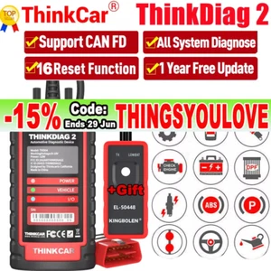 2025 THINKDIAG 2 OBD2 Escáner Coche Herramienta de Diagnóstico Lector Todo Gratis Bidireccional - Imagen 1 de 13