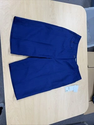 Pantalones Cortos Liz Claiborne Golf Audra Para Mujer Talla 8 Azul Marino Rayas Bermudas Bolsillos Foto 1 de 4