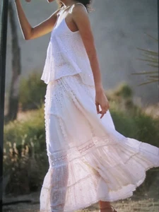 Anthropologie Payal Jain Diane Eyelet Maxi Skirt Size M - Bild 1 von 8