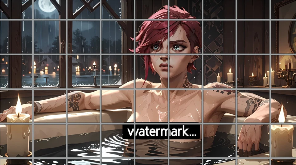 Fondo de pantalla en vivo con imagen digital Arcane Vi NSFW Foto 1 de 1