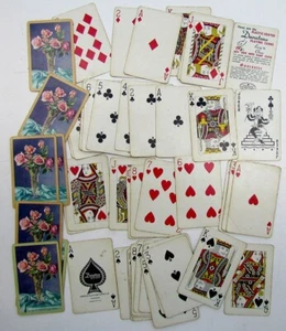 VINTAGE DURATONE PLAYING CARDS DECK w/ FLOWERS BACK - Picture 1 of 2