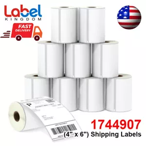 DYMO LW 1744907 4XL 4x6 4"x6" - (1) a (80) Rotoli Etichette Spedizione - SPEDIZIONE GRATUITA! - Foto 1 di 8