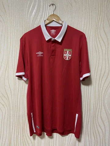 SERBIA 2016 2017 HOME FOOTBALL SHIRT SOCCER JERSEY UMBRO sz XXL MEN RED Cover