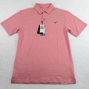 Callaway Polo Shirt Mens Small Sunkissed Coral Heather Opti-Dri Performance Golf - Picture 1 of 9