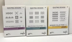 Q Bot Edge to Edge Collection GOLDEN THREADS  Patterns QUILTING DESIGNS Lot of 3 - Picture 1 of 6