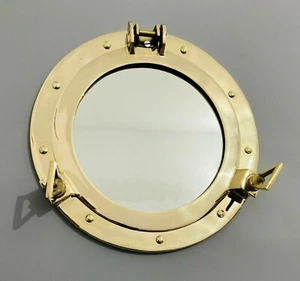 17'' Antique Look Brass Finish Porthole Nautical Maritime Boat Ship Window Wall - Picture 1 of 14