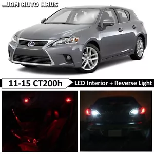 12x Red Interior Reverse LED Light Package Kit Fits Lexus CT 200h F 2011-2016 - Picture 1 of 12