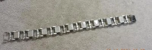 Vintage Rochet Roma Moto GP Stainless Steel Checkered Carbon Mens Link Bracelet - Picture 1 of 5