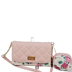 Luv Betsey by Betsey Johnson Umhängetasche bestickt weiß Blumen LBFOLEY - Bild 1 von 11