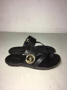 Michael Kors Women Sandal Black/Gold Size 7M - Picture 1 of 5