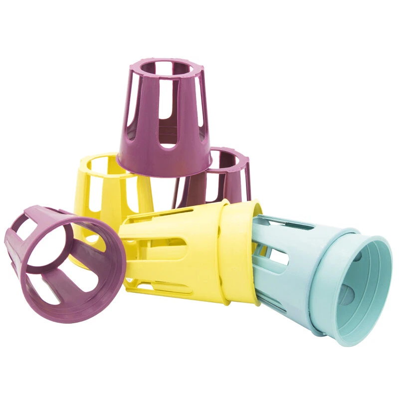 8 REGGI BICCHIERI PLASTICA PORTA BICCHIERI COLORATI SOTTOBICCHIERI ANTI CADUTA - Immagine 1 di 4