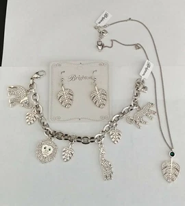 Brighton "AFRICA STORIES SAFARI PALME" Set Halskette Ohrring & Armband UVP 236 $ neu mit Etikett - Bild 1 von 5