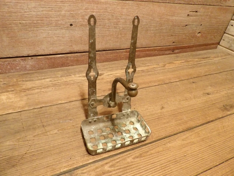 Carrito de baño de ducha de latón macizo vintage soporte de jabón montaje en pared Foto 1 de 4