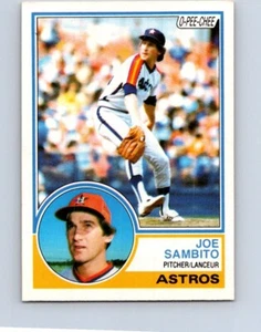 VINTAGE BASEBALL CARD O-PEE-CHEE 1983 HOUSTON ASTROS JOE SAMBITO NO182 - Picture 1 of 2