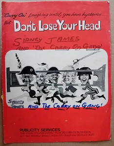 ORIGINAL 4 PAGE PRESS CAMPAIGN BOOK CARRY ON DON’T LOSE YOUR HEAD Sid James - Imagen 1 de 3