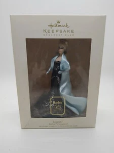 Hallmark Keepsake Club 2007 Barbie Joyeux Christmas Ornament Fashion Black Dress - Picture 1 of 3