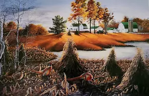 Impresión firmada por Donald Blakney Farm Pond Pheasants Conservation Edition - Granja - Imagen 1 de 1
