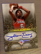 JULIUS ERVING ULTIMATE SIGNATURES AUTO ON CARD