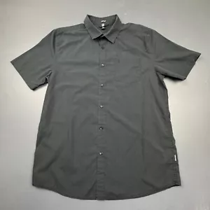 Volcom Classic Fit Button Up Shirt Men’s XL Black Short Sleeve Pocket Casual - Picture 1 of 11