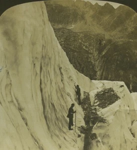 Frankreich Mont Blanc Mer de Glace altes Stereo Foto Stereoview HC weiß 1900 - Bild 1 von 3