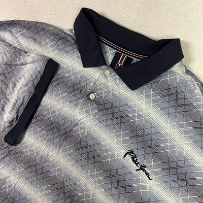 Polo abstracto vintage Phat Farm Hip Hop ropa de calle años 90 Y2K para hombre 3XL grunge skate Foto 1 de 4