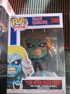 Funko Pop Iron Maiden Eddie Live After Death #249 +Blechschild+Schlüsselanhänger - Bild 1 von 3
