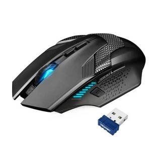 Wireless Mouse, USB Cordless Computer Mouse with 8 Buttons, Ergonomic Design,... - Picture 1 of 9