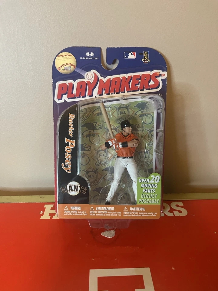 Buster Posey McFarlane Play Makers Gigantes de San Francisco Figura Jersey Naranja Foto 1 de 4