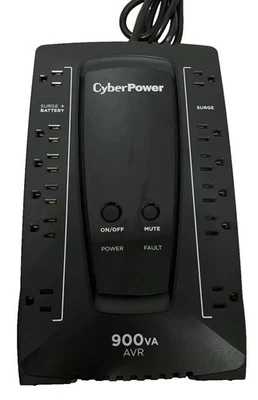 CyberPower 900VA Sine Wave Battery Back Up System - Black - Image 1 of 2