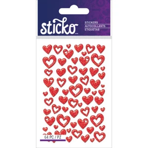 Pegatinas epoxi Sticko MINI RED HEARTS - 64 piezas - Imagen 1 de 2