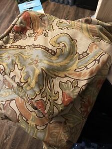 Pottery Barn Simone Beige Floral Print Duvet Full/Queen + 2 Shams Linen mint