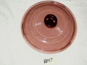 Pyrex Glas Ersatzdeckel. Cranberry Color, V1C # 7. 6,1/4" Innendurchmesser x 6 3/8 Od. - Bild 1 von 1