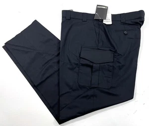 NEW MENS 46x36 BLAUER 8810x CARGO POCKET COTTON BLEND PANTS DARK NAVY UNHEMMED - Picture 1 of 2