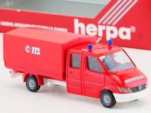 Herpa 044745 MB Sprinter Pritsche/Plane DoKa Feuerwehr wie NEU! OVP 1704-08-52 - Bild 1 von 4
