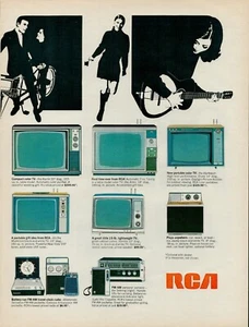 1968 RCA Televisores TV Color Portátil Compacto Primera Vez Anuncio Impreso Vintage - Imagen 1 de 8