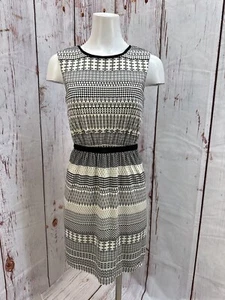 LOFT BLACK IVORY DRESS SIZE X SMALL TCC - Picture 1 of 10