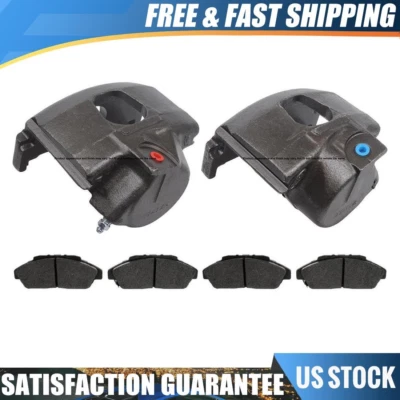 Juego de pinzas de freno y pastillas de freno metálicas para Ford Bronco 1988 delanteras Foto 1 de 4