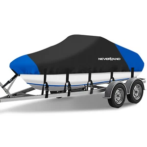 Cubierta de barco NEVERLAND remolcable 17-19 pies impermeable para pesca casco en V Runabout - Imagen 1 de 17