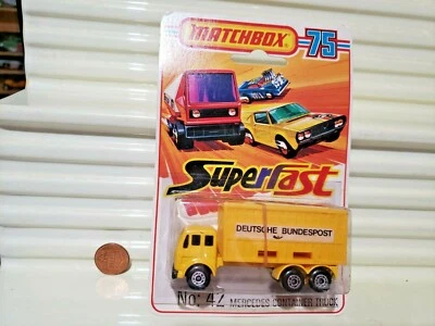 Lesney Matchbox 1976 MB42C DEUTSCHE BUNDESPOST Mercedes Benz Container Truck MP  - Image 1 of 4