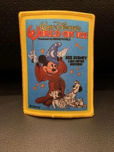 WALT DISNEY’S WORLD ON ICE SOUVENIR IRON ON PATCH VINTAGE RARE KENNETH FELD NEW - Picture 1 of 5