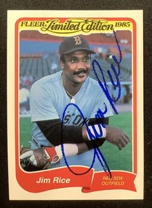 Jim Rice Signed 1985 Fleer #27 Baseball Card Boston Red Sox Autograph HOF TPG - Picture 1 of 2