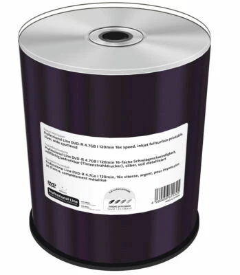 600 Professional Rohlinge DVD-R full printable silver 4,7GB Spindel - Bild 1 von 2
