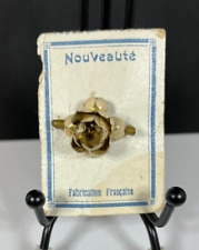 Vintage Nouveaute Art Nouveau 3D Metal Flower Pin