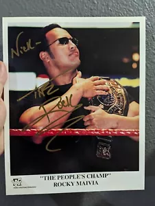 Dwayne Johnson The Rock Autograph Signed 8 x 10 Rookie Promo Photo Wwe Wwf - Picture 1 of 1