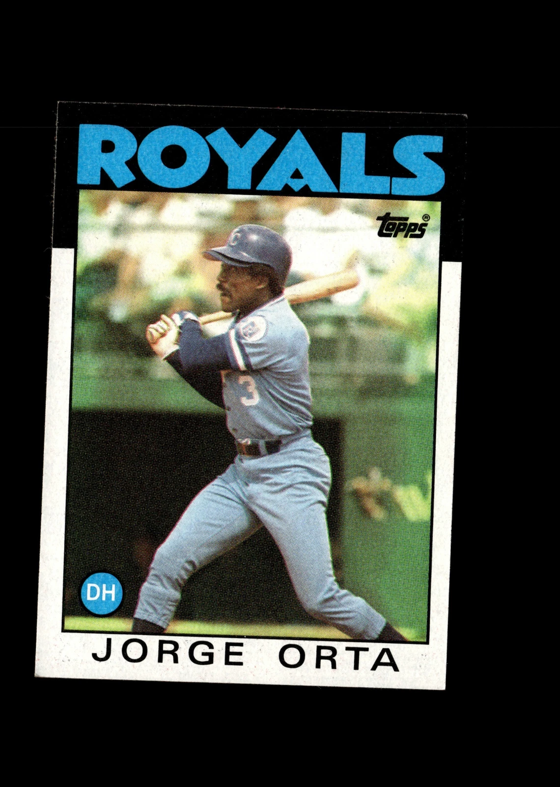 Jorge Orta - 1986 Topps Baseball #541 - Kansas City Royals + FAST FREE Ship